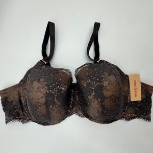 NWT ThirdLove All Day T-Shirt Bra Lace Underwire Romantic 44B Blackened‎ Pearl